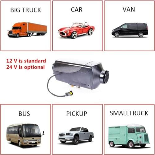 Silencer induction 12v 5kw heater webasto diesel heater for diesel with tank and LCD display , remote control parking heater