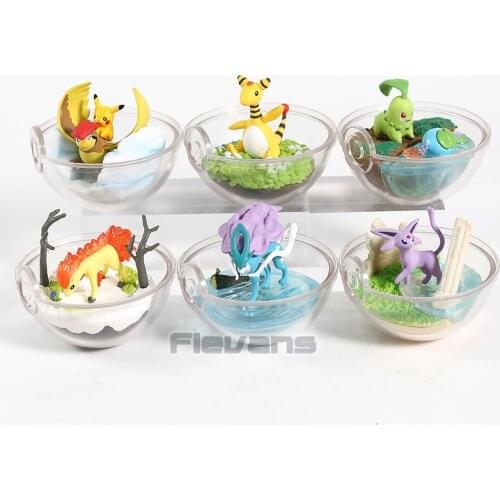 Pokemon Terrarium Collection Figure Vol.6 Pikachu Ampharos Espeon Pidgeotto Chikorita Wooper Ponyta Suicune