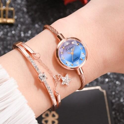 Lvpai Marke Frauen Uhr Armband Gold Casual Kleine Uhr Goldene Geometrische Glas Oberflache Bunte Armbanduhr Damen Quarz Uhr