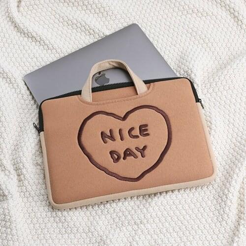 2021 New Cute Laptop Handbag 13 13.3 14 15 15.6 Inch Notebook Sleeve Bag Ipad Pro 11 Air 4/3/2/1 10.9 10.8 10.5 10.2 Inch Pouch