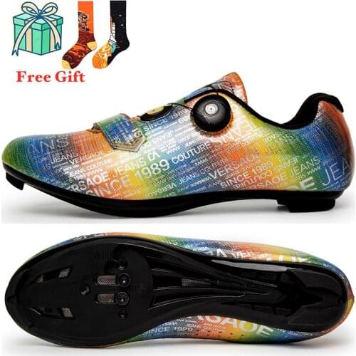 Cycling Shoes Men Professional Sport Sneakers Unisex Self-Locking SPD Pedal Racing Road Bike Flat Shoes