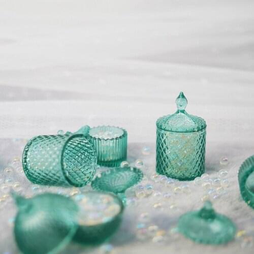 3Pcs/set Cute 1:12 Scale dollhouse miniature doll accessories toy for transparent Simulation candy jar