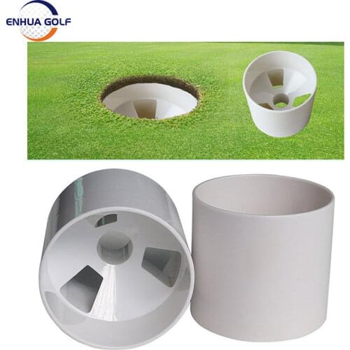 Enhua 4''Golf Hole Cup for Practice Putting Green, Fit PGA | LPGA | USGA Regulations, ABS Ivory White, 4" | 6” Depth Optional