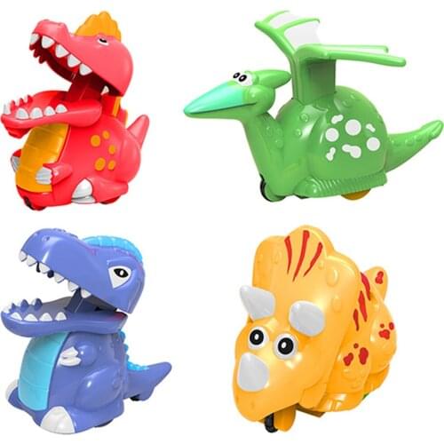 4pcs/Pack Mini Cute Cartoon Dinosaur Wind Up Toys For Kids Boys Christmas Stocking Stuffers Dinosaur Party Xmas Supplies Favors