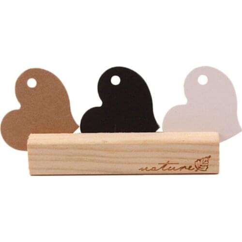 50Pcs Hot Sale 4.5x4cm Heart Shape Kraft Paper Card Wedding Favour Gift Tags For DIY Tag Price Label Party Favor Cake Supplies