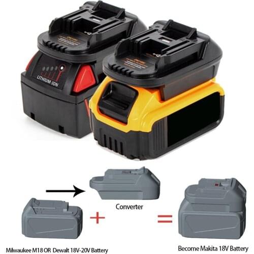 Power Tool Adapter for Milwaukee M18 18V Battery Converter For Dewalt 18V Li-ion Battery To Become Makita 18V Battery