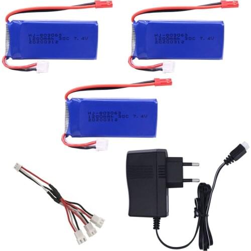 7.4v 1200mAh Lipo Battery with charger For Yizhan Tarantula X6 H16 RC Drone Quadcopter 2S 7.4V battery for WLtoys V666 V262 V323