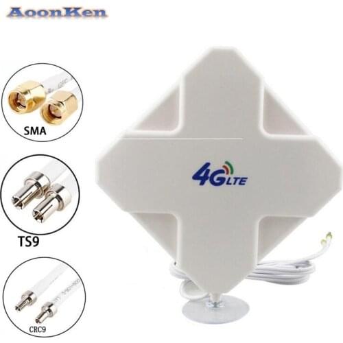 Antenna 4G LTE Antenna High Gain 35dBi Dual Cable SMA TS9 CRC9 Connector Antenna for 3G 4G Router Modem