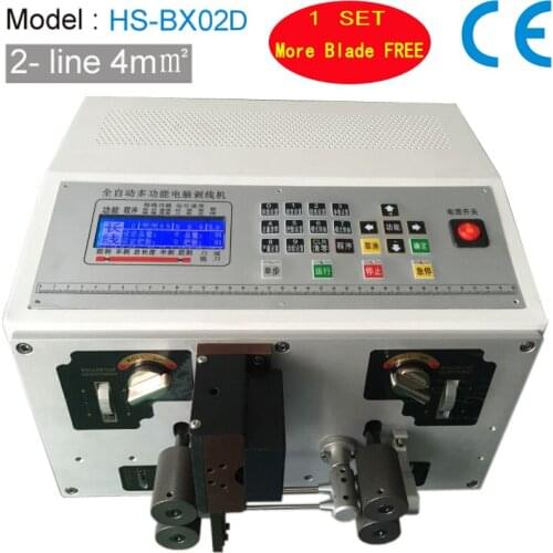 Automatic Wire Cut and Stripping Machine 2 Wire Cable Crimping and Peeling from 0.5 to 4mm2 with Tungsten Carbide Blade