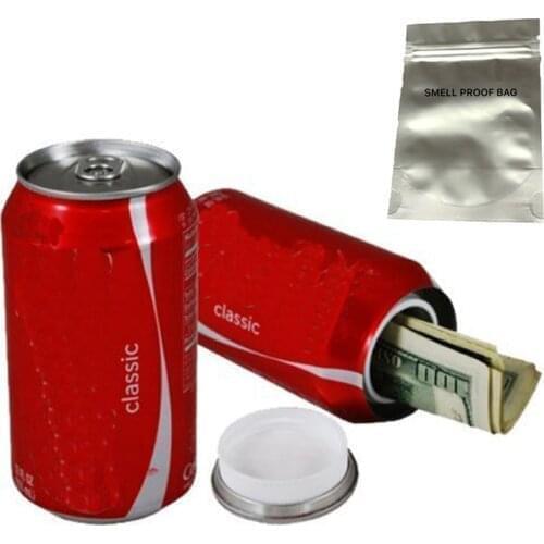 Stash safe soft drink diversion safe Hidden safe Stash safe box with a food grade smell proof bag