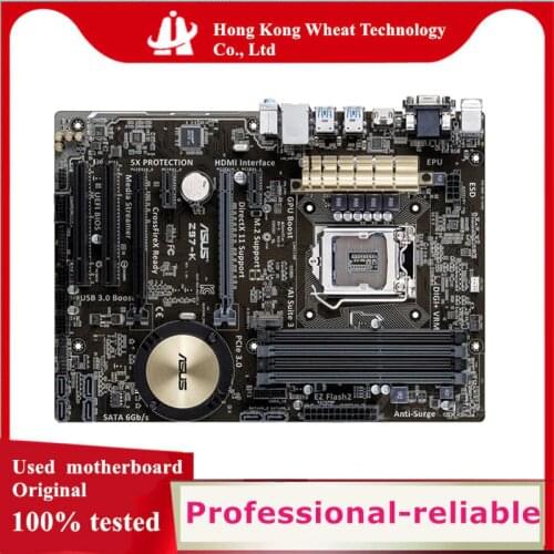 For ASUS Z97-K Motherboard Socket LGA 1150 DDR3 SATA III For Intel Z97 Original Desktop Used Mainboard