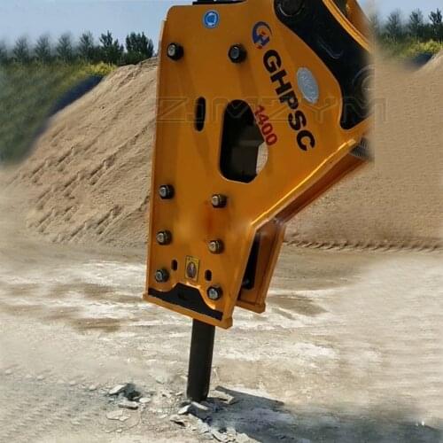 Hydraulic breaker, gun head, Excavator working tool device hydraulic rock crusher High impact force and high impact energy