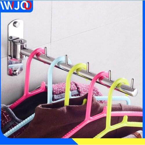 Robe Hooks Stainless Steel Coat Hook Wall Mounted Rotate 180 Degree Towel Hook Bathroom Accessories Clothes Hanger Drying Rack