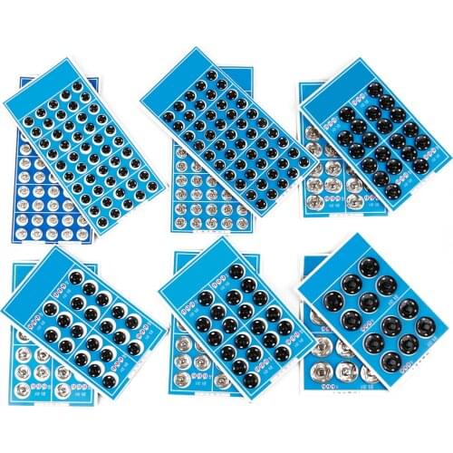 8/12/16/18/20mm Snap Buttons Metal Fasteners Press Button Iron Stud Plating Round Button Garment Sewing Accessories