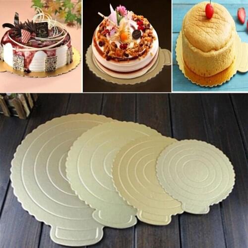 Mousse Cake Boards Paper Cupcake Dessert Displays Tray Gold Cake Board Paper Base Pastry Baking Mat Cake Decorations Tool