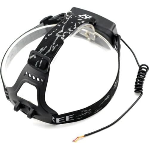 Adjustable Head Strap LED Flashlight headlamp headlight Headband Elastic Head Belt Band Strap Holder with 18650 battery box