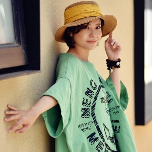 MICOCO A3669C Retro leisure summer sun shading sunscreen joker practical wide eaves flat top sun Straw hat