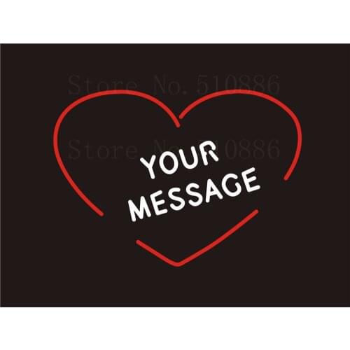 Custom Signage NEON SIGNS Your Message Real GLASS Tube BAR PUB Signboard Display Decorate Store Shop Light Sign 17*14"