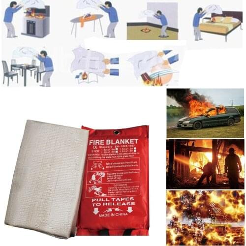 Anti Fire Blanket Emergency Survival Fire Shelter Home Safety Fighting Fire Extinguishers Tent Boat Safety Cover 1.2M x 1.2M