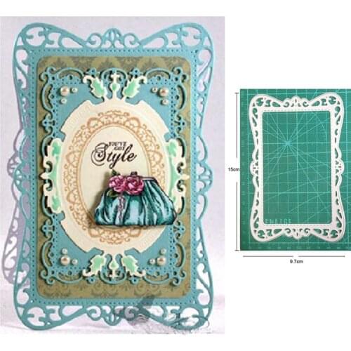 Craft dies Lace Background Frame Metal Cutting Dies for DIY Scrapbooking dies Craft Paper Decorative Embossing Die Cuts new 2021