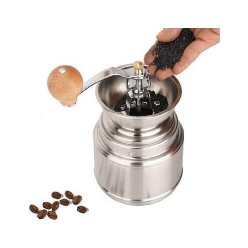 Stainless steel Manual handy coffee bean pepper seeds salty grinder adjustable