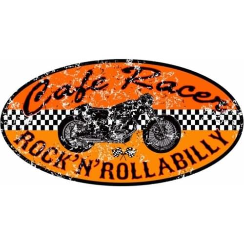 Cafe Racer Old School Sticker Rockabilly Retro Bobber Ace Cult