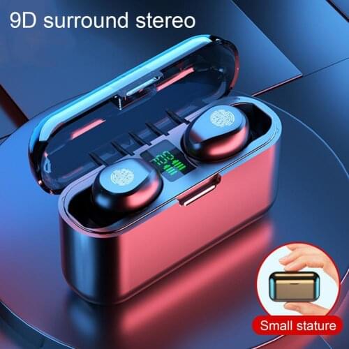 F9-13 TWS Wireless Bluetooth 5.1 Earphone Waterproof In-ear 9D Stereo Earbuds Sport Headphones 2000mAh Charging Box