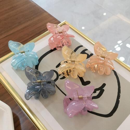 Japan And South Korea Butterfly Hairpin French Retro Mermaid Catch Acrylic Clip Hair Accessories