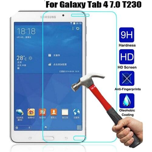 2PCS Tablet Screen Protector Film Tablet For Samsung Galaxy Tab 4 7.0 SM-T230 T231 T235 9H Real Tempered Glass Protective Guard