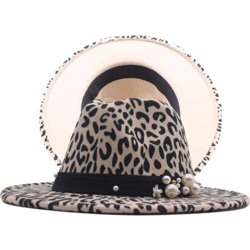 Pearl accessories Womens Winter Felt Hat Imitation Wool Felt Hat Classic British Style Spring Autumn