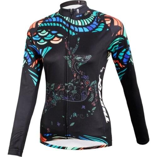 ILPALADINO Womens Long Sleeve Team Pro Cycling Jersey Road Mountain MTB Bike Bicycle Jersey Outdoor Sport Comfortable Sportwear
