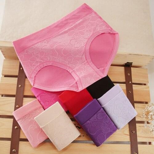 Cheap Wholesale 10Pcs/lot Lace Flower Sexy Lingerie Women Underwears Plus Size 6XL Big Size Soft Modal Womens Panties Briefs