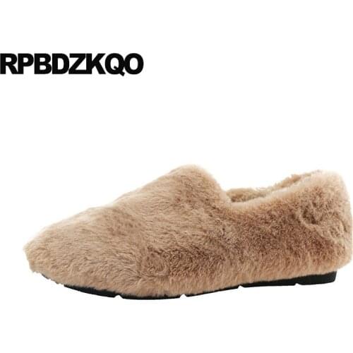 Winter cheap shoes china flats designer ladies lightweight slip on casual fur chinese round toe comfortable women latest 2019
