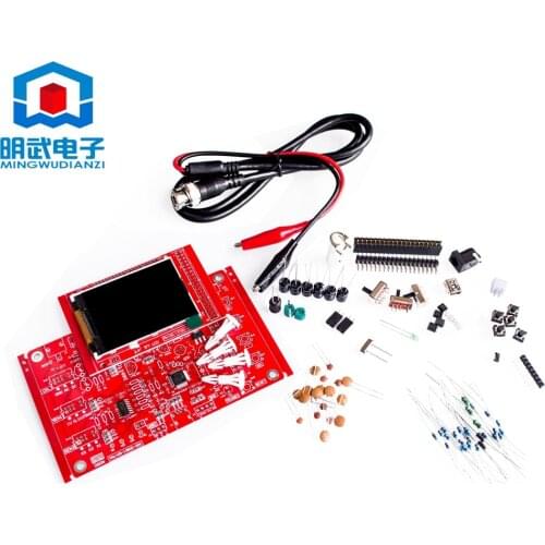 1Set DSO138 2.4" TFT Digital Oscilloscope Assembled SMD Soldered Oscilloscope Parts 1Msps With Matching Wire