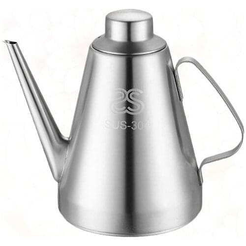 1pc Stainless Steel Oil Dispenser Dust-proof Vinegar Bottle Sauce Container Kitchen Gadget Oil Pourer for Home Restaurant