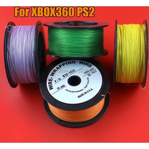 10PCS FOR PS2 OK line P/N B30-1000 FEEP UL1423AWM 30AWG UL1423 305M 1000ft Silver-Plated wire wrapping Cable for xbox 360