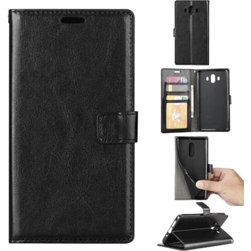 100pcs/lot Crazy Horse PU Leather Stand Case with photo frame For Huawei Mate 10