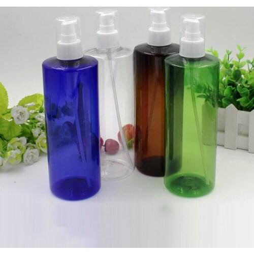 2/10pcs 500ml Cosmetic Skin Care Lotion/Emulsion PET Press Pump Head Bottle with outer cover DIY Shower Gel Refillable Container