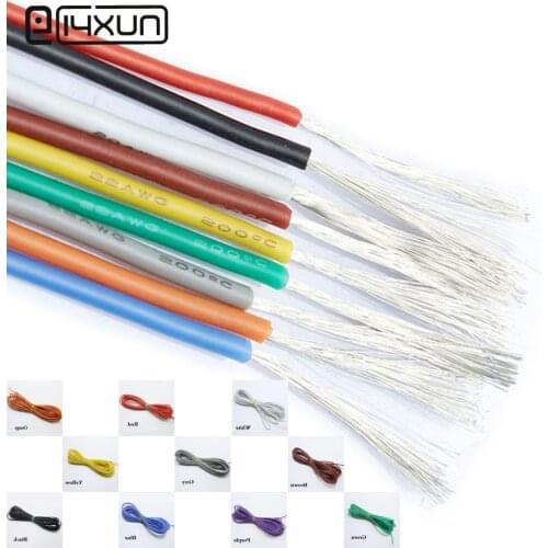 2metre 30AWG 28AWG 26AWG 24AWG 22AWG 20AWG Silicone Wire Ultra Flexiable Cable High Temperature Test Line Wire