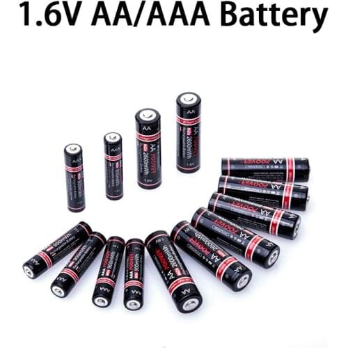 AA+AAA Rechargeable Battery 1.6V Nizn 2600mAh Batteries for Microphone Remote Control Toy Flashlight RC Car