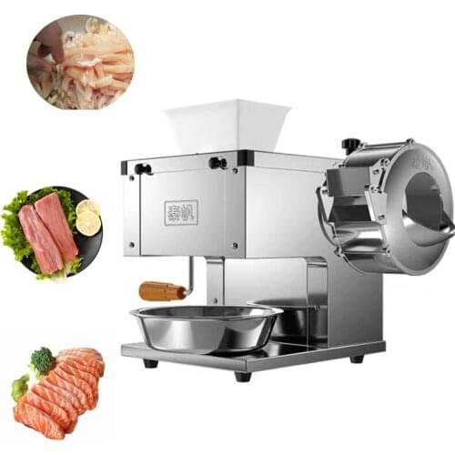 Automatic Electric Meat Vegetable Cutting Grinder Machine Meat Slicer Meat Block Cutter Stainless Steel Slice 220V