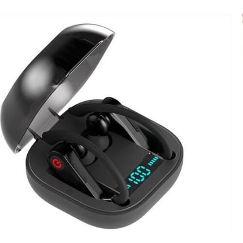 HBQ Pro TWS Bluetooth 5.0 Wireless Earphones 6D Stereo Sports ear hook style Waterproof Earbuds Power Display HBQ Q62