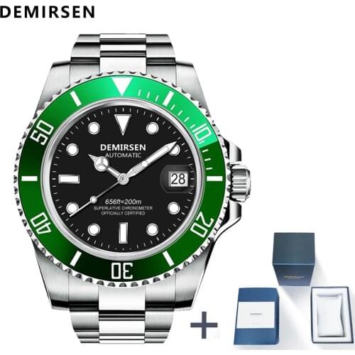 Luxury Brand Men Mechanical Watch Automatic Date Fashion Diving Waterproof Sapphire Clock Male Sport Luminous Wristwatches