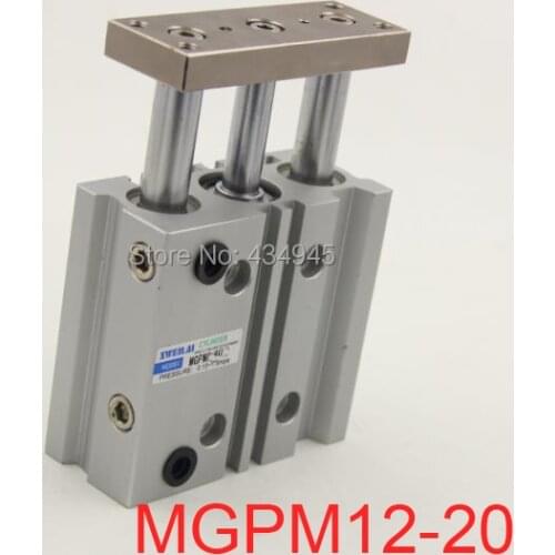 SMC type MGPM12-20 12mm bore 20mm stroke Pneumatic Guided Cylinder, compact guide, slide, MGP COMPACT GUIDE Air CYLINDER