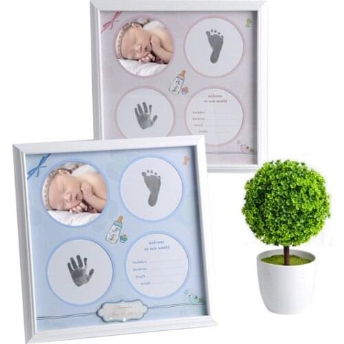 Kid Growth Record Diy Beautiful Collection Imprint Handprint Footprint Photo Picture Kids Born Commemorate Pictures Frames
