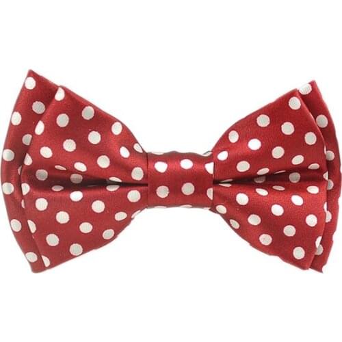 White Dot Burgundy Children Bowtie Boys Girls Kids"Polka Dot " Dress Cute Bow tie Butterfly Knot Shirts Tuxedo Cravat Gift New