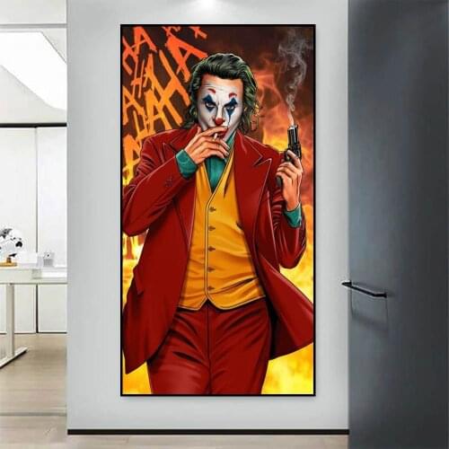 Movie Character Joker Poster Canvas Painting HD Print Cuadros Wall Art Deco Mural For Modern Home Living Room Decor No Fram