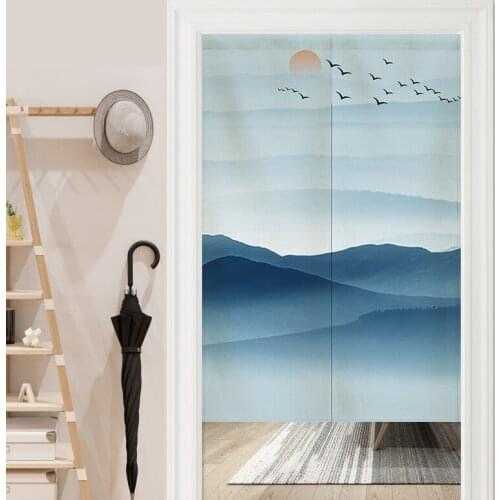 Chinese Ink Landscape Painting Doorway Curtain Bedroom Toilet Partition Curtain Kitchen Door Curtain Feng Shui Curtain Noren