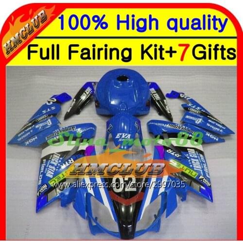 Body For Aprilia RS125 06-11 06 07 08 Blue black 09 10 11 6HM78 RS 125 Blue RSV125 RS4 125 2006 2008 2009 2010 2011 Fairing