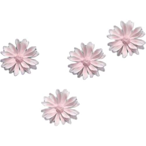 Creative 3D flower wall decorations pink resin Daisy flower bedroom wall background hangings
